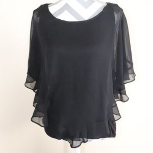 AB Studio - Black Flowing Top - Medium
